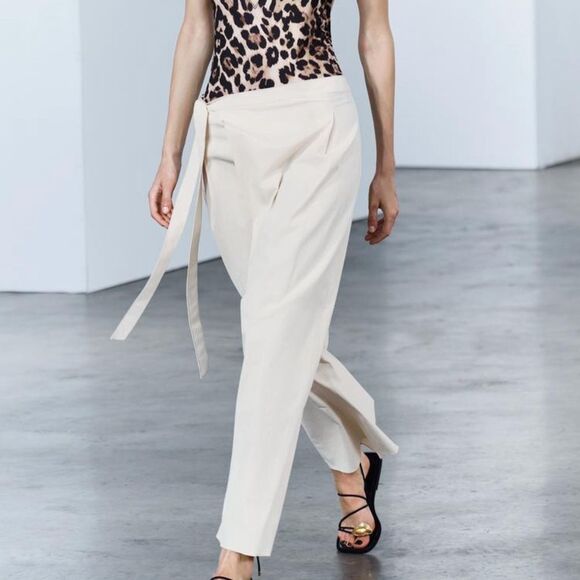 ZARA WRAP FRONT PANTS ZW COLLECTION
ECRU - Picture 12 of 14